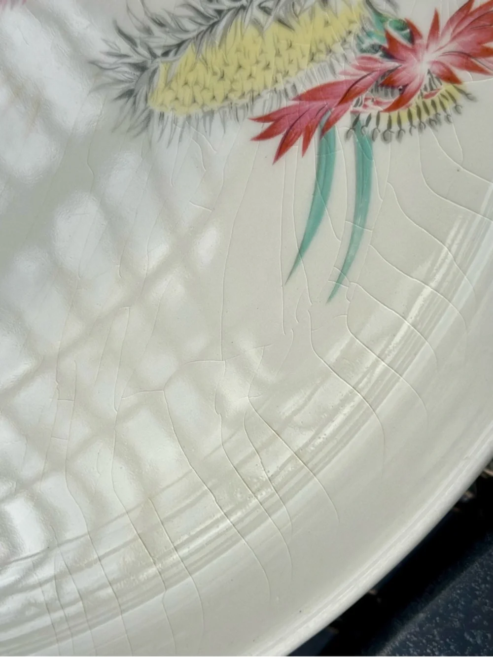 Vintage Universal Ballerina Floral Serving Platter Handles Oven Proof USA